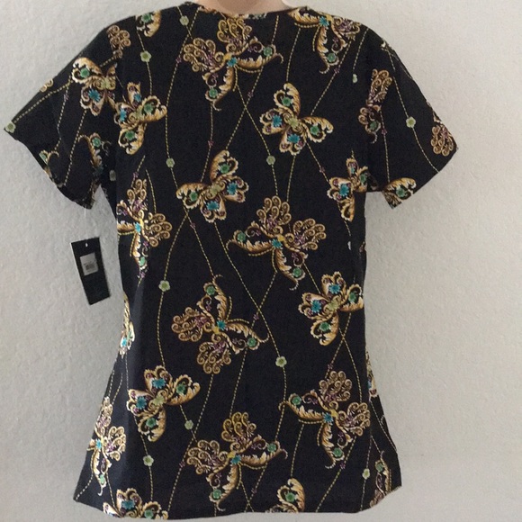 Baby Phat Medical Uniform Scrub Top - Picture 6 of 6